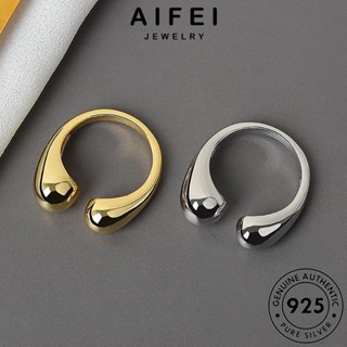 AIFEI JEWELRY ทอง รูปร่างหยดที่สร้างสรรค์ แฟชั่น 925 เกาหลี Silver แท้ เครื่องประดับ ต้นฉบับ เงิน ผู้หญิง แหวน เครื่องประดับ R34