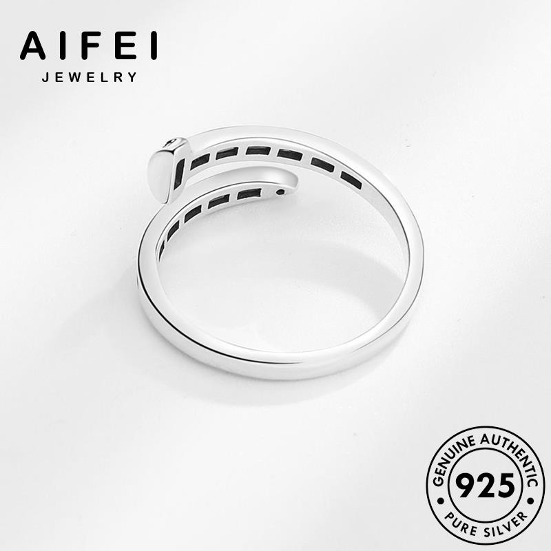 AIFEI JEWELRY 925 เงิน มรกต เกาหลี แฟชั่น แหวน Silver ต้นฉบับ สายรุ้งบุคลิกภาพ เครื่องประดับ เครื่องประดับ ผู้หญิง แท้ R194