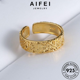 AIFEI JEWELRY เครื่องประดับ ต้นฉบับ เกาหลี ผู้หญิง 925 ทอง แท้ เงิน เครื่องประดับ แหวน แฟชั่น รังที่สร้างสรรค์ Silver R286