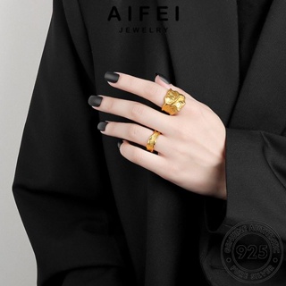 AIFEI JEWELRY แฟชั่น แท้ เกาหลี ต้นฉบับ เครื่องประดับ ออกแบบ เครื่องประดับ ทองมรกต แหวน ผู้หญิง เงิน 925 Silver R394