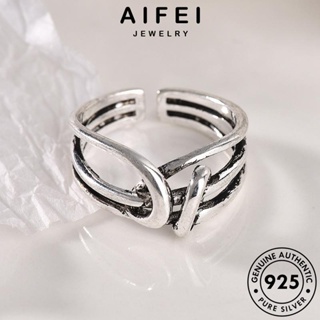 AIFEI JEWELRY แหวน แฟชั่น ทอง ผู้หญิง เครื่องประดับ เกาหลี เงิน Silver แท้ เครื่องประดับ คดเคี้ยวง่าย 925 ต้นฉบับ R427