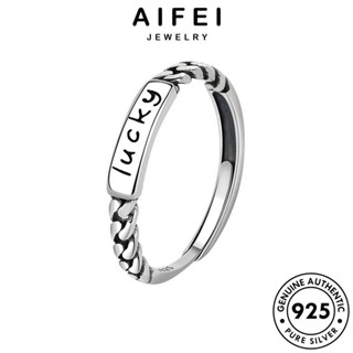 AIFEI JEWELRY เครื่องประดับ ผู้หญิง แหวน แฟชั่น 925 แฟชั่นนำโชค ต้นฉบับ เครื่องประดับ เกาหลี เงิน Silver แท้ R503