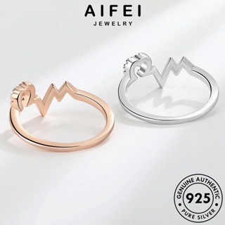 AIFEI JEWELRY ผู้หญิง โกลด์ 925 เกาหลี แฟชั่น แหวน ต้นฉบับ รักบุคลิกภาพ มอยส์ซาไนท์ ไดมอนด์ เงิน เครื่องประดับ เครื่องประดับ แท้ Silver R505