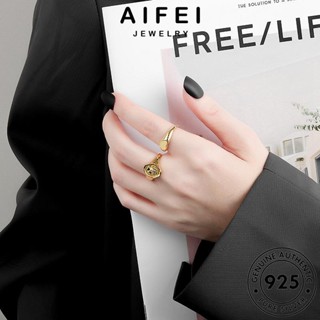 AIFEI JEWELRY แหวน เงิน เครื่องประดับ 925 ต้นฉบับ Silver เครื่องประดับ อลิซาเบธวินเทจ ทอง เกาหลี แฟชั่น แท้ ผู้หญิง R479