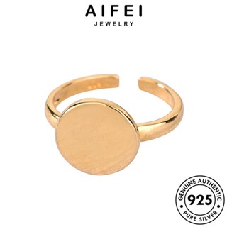 AIFEI JEWELRY แหวน ต้นฉบับ ผู้หญิง เครื่องประดับ ทอง Silver เครื่องประดับ เกาหลี รอบการแข่งขันทั้งหมด แฟชั่น 925 แท้ เงิน R485