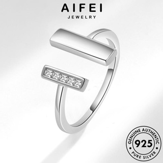 AIFEI JEWELRY ดีไซน์ดับเบิ้ลที แท้ แหวน ผู้หญิง แฟชั่น ทอง เงิน 925 ต้นฉบับ เครื่องประดับ เครื่องประดับ เกาหลี Silver R495