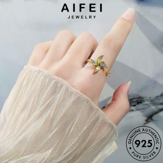 AIFEI JEWELRY แฟชั่น เกาหลี Silver แหวน เครื่องประดับ เงิน ต้นฉบับ กังหันลมแฟชั่น พิ้งค์ไดมอนด์คริสตัลโกลด์ 925 แท้ ผู้หญิง เครื่องประดับ R547