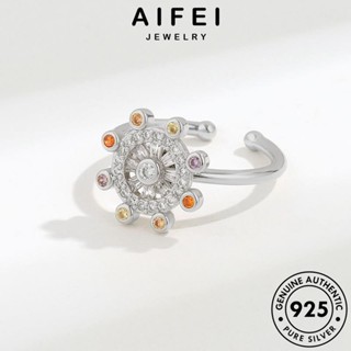 AIFEI JEWELRY เงิน แหวน ไดมอนด์ โกลด์ แท้ เครื่องประดับ มอยส์ซาไนท์ ต้นฉบับ หางเสือ เกาหลี ผู้หญิง เครื่องประดับ 925 Silver แฟชั่น R548