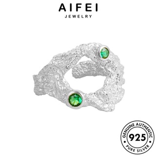 AIFEI JEWELRY ผู้หญิง 925 เครื่องประดับ เงิน แฟชั่น เกาหลี ต้นฉบับ Silver แหวน ทองมรกต บุคลิกภาพ เครื่องประดับ แท้ R691