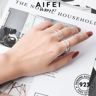 AIFEI JEWELRY แหวน เครื่องประดับ ต้นฉบับ เส้น ผู้หญิง เกาหลี ทอง เครื่องประดับ Silver เงิน แฟชั่น 925 แท้ R698