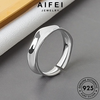 AIFEI JEWELRY ทอง Silver เงิน ต้นฉบับ ผู้หญิง แหวน เครื่องประดับ เส้นที่เรียบง่าย 925 เกาหลี แฟชั่น แท้ เครื่องประดับ R746