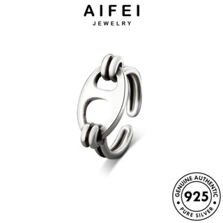 AIFEI JEWELRY 925 เครื่องประดับ แท้ ข้ามย้อนยุค เงิน แฟชั่น เกาหลี ผู้หญิง Silver แหวน เครื่องประดับ ต้นฉบับ R748