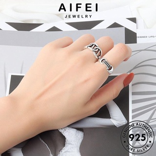 AIFEI JEWELRY ต้นฉบับ เงิน เครื่องประดับ แฟชั่น รังนกง่ายๆ 925 เกาหลี ผู้หญิง Silver แท้ เครื่องประดับ แหวน R754