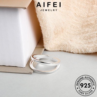 AIFEI JEWELRY เครื่องประดับ Silver เครื่องประดับ ต้นฉบับ เงิน แหวน บุคลิกภาพสองชั้น แฟชั่น เกาหลี ผู้หญิง แท้ 925 ทอง R722