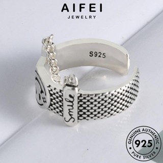 AIFEI JEWELRY เครื่องประดับ 925 เงิน แฟชั่น Silver ยิ้มแฟชั่น ต้นฉบับ เกาหลี แหวน ผู้หญิง แท้ เครื่องประดับ R770