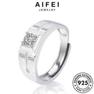 AIFEI JEWELRY เงิน โกลด์ เครื่องประดับ มอยส์ซาไนท์ แท้ ต้นฉบับ ปัดง่าย แหวน แฟชั่น เครื่องประดับ Silver 925 เกาหลี ผู้ชาย ไดมอนด์ R773