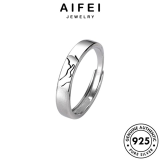 AIFEI JEWELRY จับมือง่ายๆ เครื่องประดับ 925 แฟชั่น Silver เกาหลี เงิน เครื่องประดับ แท้ ต้นฉบับ แหวน คู่รัก R784