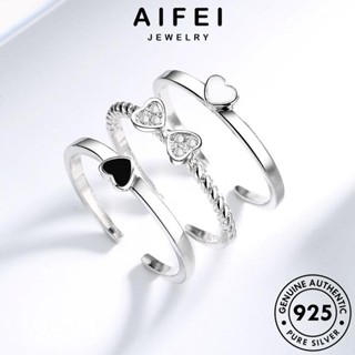 AIFEI JEWELRY 925 ผู้หญิง มอยส์ซาไนท์ เงิน ไดมอนด์ Silver เครื่องประดับ โกลด์ เกาหลี โคลเวอร์สี่ใบ แท้ แหวน แฟชั่น เครื่องประดับ ต้นฉบับ R785