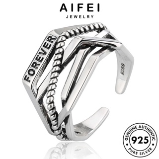 AIFEI JEWELRY เครื่องประดับ เครื่องประดับ ข้ามบุคลิกภาพ เงิน ผู้หญิง ต้นฉบับ Silver 925 แหวน เกาหลี แฟชั่น แท้ R787