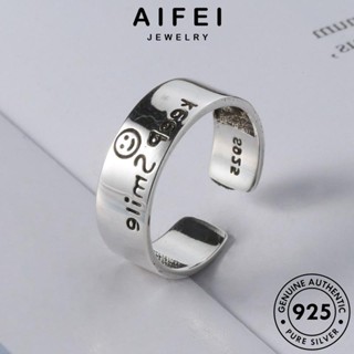 AIFEI JEWELRY แฟชั่น เงิน Silver ใบหน้ายิ้มส่วนบุคคล แท้ ผู้หญิง เครื่องประดับ ต้นฉบับ เกาหลี 925 เครื่องประดับ แหวน R792