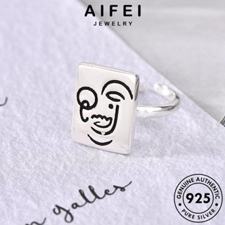 AIFEI JEWELRY เครื่องประดับ เงิน เกาหลี 925 หน้าตาน่ารัก ต้นฉบับ แท้ เครื่องประดับ แหวน มอยส์ซาไนท์ ผู้หญิง โกลด์ Silver ไดมอนด์ แฟชั่น R763