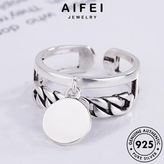 AIFEI JEWELRY เครื่องประดับ เครื่องประดับ แท้ ต้นฉบับ ผู้หญิง ห่วงโซ่บุคลิกภาพ เงิน แฟชั่น 925 เกาหลี แหวน Silver R819