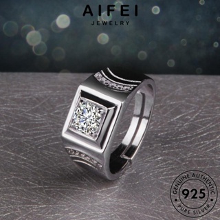 AIFEI JEWELRY โกลด์ แหวน มอยส์ซาไนท์ ไดมอนด์ แท้ แฟชั่น เครื่องประดับ แฟชั่น ผู้ชาย เครื่องประดับ Silver เงิน ต้นฉบับ 925 เกาหลี R838