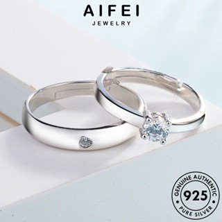 AIFEI JEWELRY แหวน สุดใจ มอยส์ซาไนท์ไดมอนด์ คู่รัก เกาหลี เครื่องประดับ ต้นฉบับ 925 แท้ เครื่องประดับ Silver แฟชั่น เงิน R878