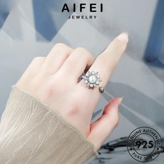 AIFEI JEWELRY Silver เกาหลี เงิน ผู้หญิง 925 แท้ ต้นฉบับ แหวน แฟชั่น เกล็ดหิมะบุคลิกภาพ เครื่องประดับ ไข่มุกทอง เครื่องประดับ R963