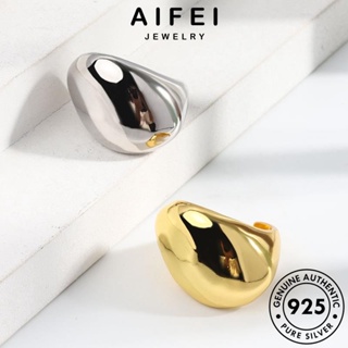 AIFEI JEWELRY เกาหลี เครื่องประดับ 925 แหวน ต้นฉบับ ไม่สม่ำเสมอ ทอง แฟชั่น Silver เงิน เครื่องประดับ แท้ ผู้หญิง R1075