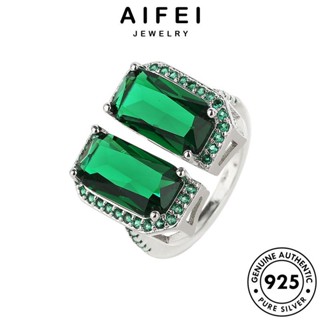 AIFEI JEWELRY แท้ แหวน ผู้หญิง เกาหลี เงิน มรกต แฟชั่น สไตล์ศาล ต้นฉบับ 925 เครื่องประดับ เครื่องประดับ Silver R1076