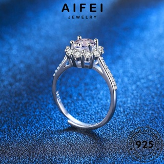 AIFEI JEWELRY แหวน แท้ เครื่องประดับ Silver เครื่องประดับ ต้นฉบับ แฟชั่น เกาหลี 925 เงิน ผู้หญิง มอยส์ซาไนท์ไดมอนด์ ดอกไม้ R1097