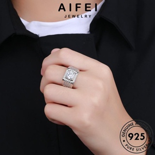 AIFEI JEWELRY เครื่องประดับ มอยส์ซาไนท์ไดมอนด์ เครื่องประดับ แท้ ต้นฉบับ Silver ผู้ชาย แหวน บุคลิกภาพ แฟชั่น 925 เงิน เกาหลี R1137