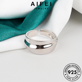 AIFEI JEWELRY เครื่องประดับ Silver 925 ต้นฉบับ แหวน เกาหลี ผู้หญิง มันวาวเรียบง่าย เงิน ทอง แฟชั่น เครื่องประดับ แท้ R1194