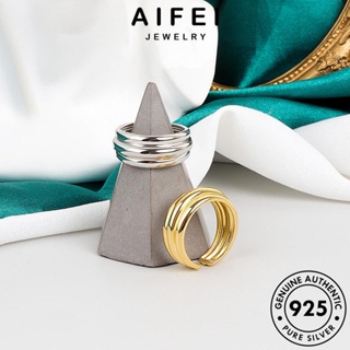 AIFEI JEWELRY ทอง ต้นฉบับ แท้ เครื่องประดับ Silver เกาหลี แฟชั่น 925 แหวน เงิน เครื่องประดับ ข้ามแฟชั่น ผู้หญิง R1195