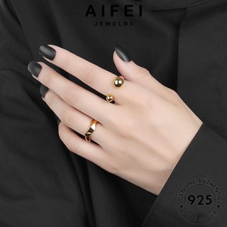 AIFEI JEWELRY เครื่องประดับ ผู้หญิง แหวน 925 แท้ ทอง แห้วผิดปกติ Silver แฟชั่น ต้นฉบับ เครื่องประดับ เกาหลี เงิน R1210