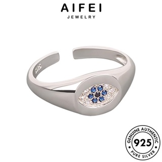 AIFEI JEWELRY อความารีนโกลด์ แหวน 925 ตาปีศาจ Silver เครื่องประดับ เงิน ผู้หญิง เครื่องประดับ แท้ แฟชั่น ต้นฉบับ เกาหลี R1212