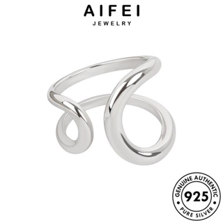 AIFEI JEWELRY ผู้หญิง แท้ ทอง เครื่องประดับ ต้นฉบับ เครื่องประดับ แหวน แฟชั่น กลวงง่าย Silver เงิน 925 เกาหลี R1218