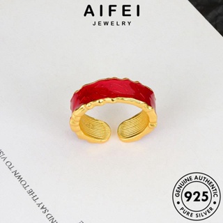 AIFEI JEWELRY แท้ เครื่องประดับ เงิน ผู้หญิง เครื่องประดับ 925 ทอง ต้นฉบับ แฟชั่น แหวน Silver เกาหลี ไม่สม่ำเสมอ R1225