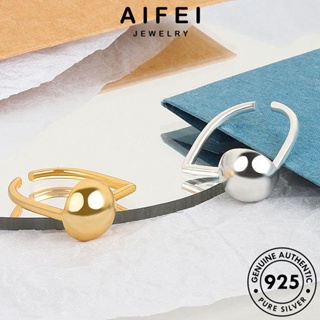 AIFEI JEWELRY เครื่องประดับ 925 แหวน เงิน ผู้หญิง แฟชั่น Silver ลูกง่ายๆ แท้ ทอง ต้นฉบับ เครื่องประดับ เกาหลี R1252