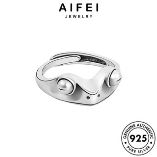 AIFEI JEWELRY ต้นฉบับ เงิน 925 แท้ เกาหลี เครื่องประดับ แหวน เครื่องประดับ คางคกสีทองย้อนยุค Silver ผู้หญิง แฟชั่น R1340