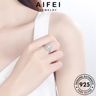 AIFEI JEWELRY เครื่องประดับ Silver แหวน แฟชั่น ผู้หญิง เงิน โกลด์ 925 หรูหราสามชั้น มอยส์ซาไนท์ แท้ ไดมอนด์ เครื่องประดับ ต้นฉบับ เกาหลี R1341