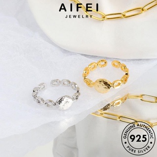 AIFEI JEWELRY แหวน เครื่องประดับ ทอง เครื่องประดับ เงิน Silver แท้ ต้นฉบับ เกาหลี แฟชั่น ห่วงโซ่แฟชั่น ผู้หญิง 925 R1315