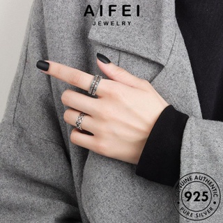 AIFEI JEWELRY ต้นฉบับ แหวน แฟชั่น ผู้หญิง เครื่องประดับ เงิน 925 เกาหลี เครื่องประดับ ภาษาอังกฤษย้อนยุค Silver แท้ R1318