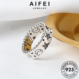 AIFEI JEWELRY Silver 925 เครื่องประดับ แฟชั่น ต้นฉบับ ผู้หญิง แท้ แหวน เครื่องประดับ เงิน เกาหลี รูปดาวห้าแฉกย้อนยุค R1367