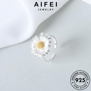 AIFEI JEWELRY ต้นฉบับ ผู้หญิง ดอกไม้ แหวน แฟชั่น แท้ เงิน เกาหลี Silver เครื่องประดับ เครื่องประดับ ทอง 925 R1381