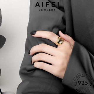 AIFEI JEWELRY ทอง แหวน 925 เกาหลี ต้นฉบับ Silver แท้ ไม่สม่ำเสมอ เงิน เครื่องประดับ ผู้หญิง เครื่องประดับ แฟชั่น R1352