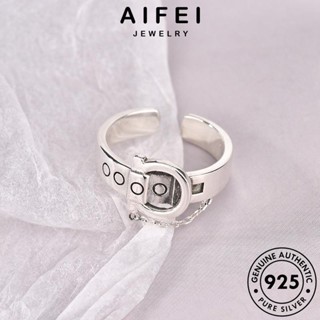 AIFEI JEWELRY เครื่องประดับ เกาหลี ต้นฉบับ เงิน หัวเข็มขัดวินเทจ แท้ แหวน ผู้หญิง 925 แฟชั่น Silver เครื่องประดับ R1407