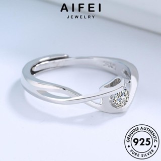 AIFEI JEWELRY ไดมอนด์ แฟชั่น Silver เงิน เครื่องประดับ เกาหลี ผู้หญิง มอยส์ซาไนท์ โกลด์ 925 เครื่องประดับ แหวน อารมณ์ แท้ ต้นฉบับ R1420