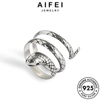 AIFEI JEWELRY เงิน เครื่องประดับ ผู้หญิง เครื่องประดับ Silver งูย้อนยุค 925 แฟชั่น แท้ ต้นฉบับ แหวน เกาหลี R1426